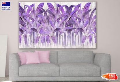 Purple Banana Leaves Design Print 100% Australian Made