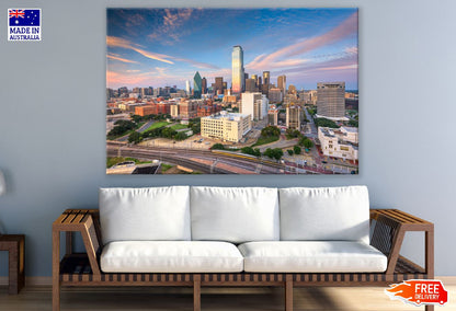 Dallas, Texas, USA Skyline over Dealey Plaza Photograph Print 100% Australian Made