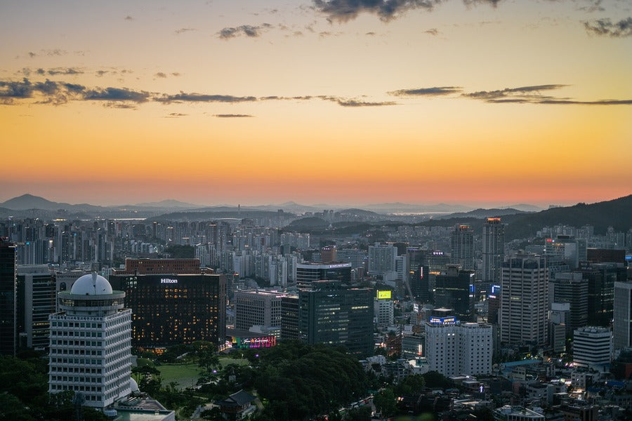 Myeongdong, Seoul, Korea, Sunset Photograph Print 100% Australian Made