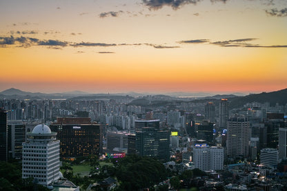 Myeongdong, Seoul, Korea, Sunset Photograph Print 100% Australian Made