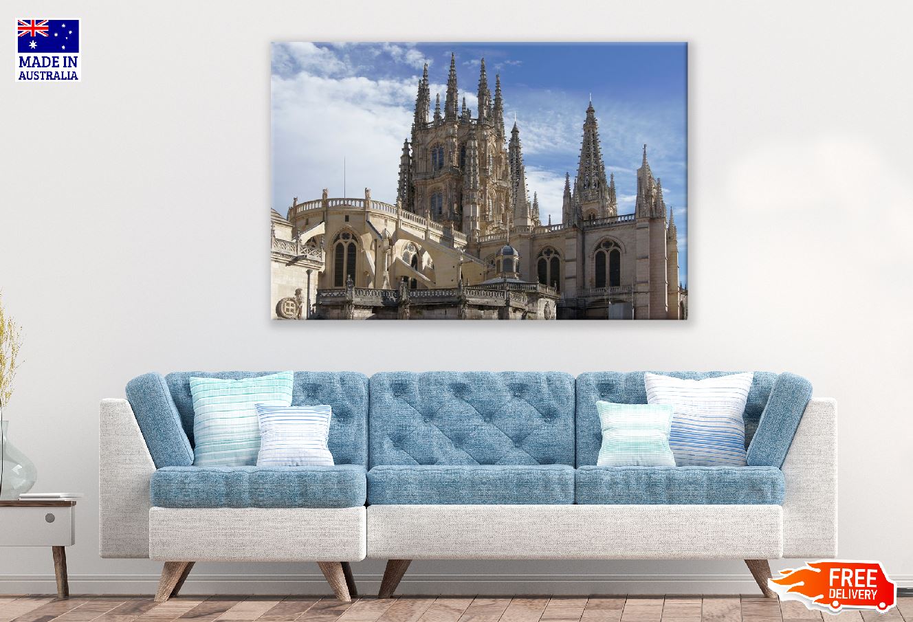 Cathedral of Saint Mary of Burgos & Blue Sky Photograph Print 100% Australian Made