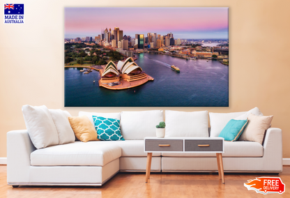 Opera House & City Sky View Print 100% Australian Made