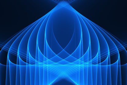 Blue Digital Lines Abstract Design Print 100% Australian Made