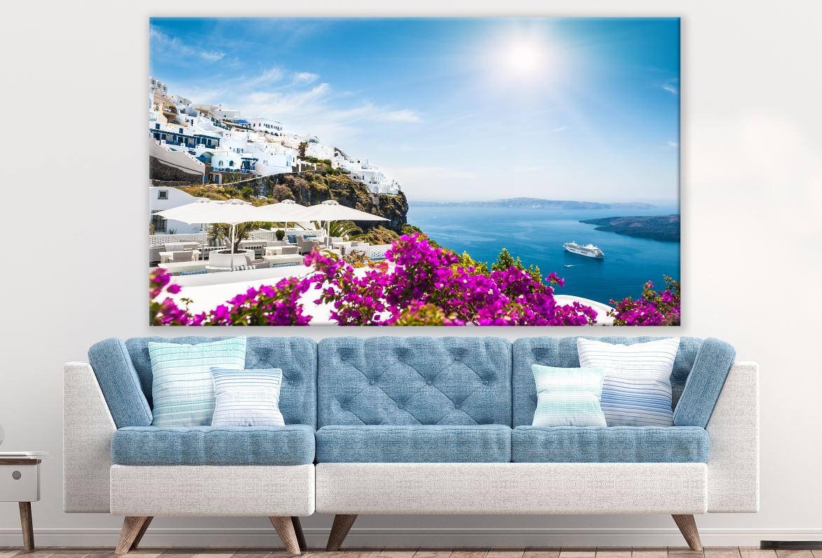 Romantic Greece Sunny Beach Home Print 100% Australian Made