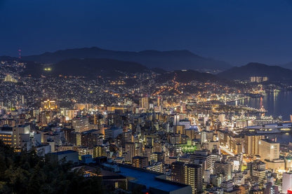 Nagasaki City, Night View Photograph Japan Print 100% Australian Made