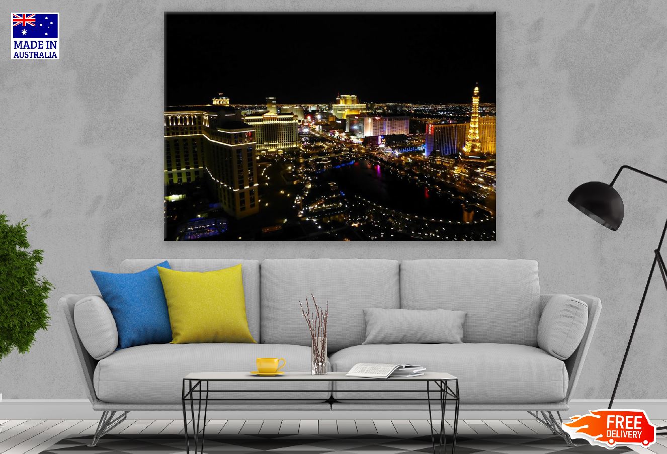 Cosmopolitan of Las Vegas Night View Photograph Print 100% Australian Made