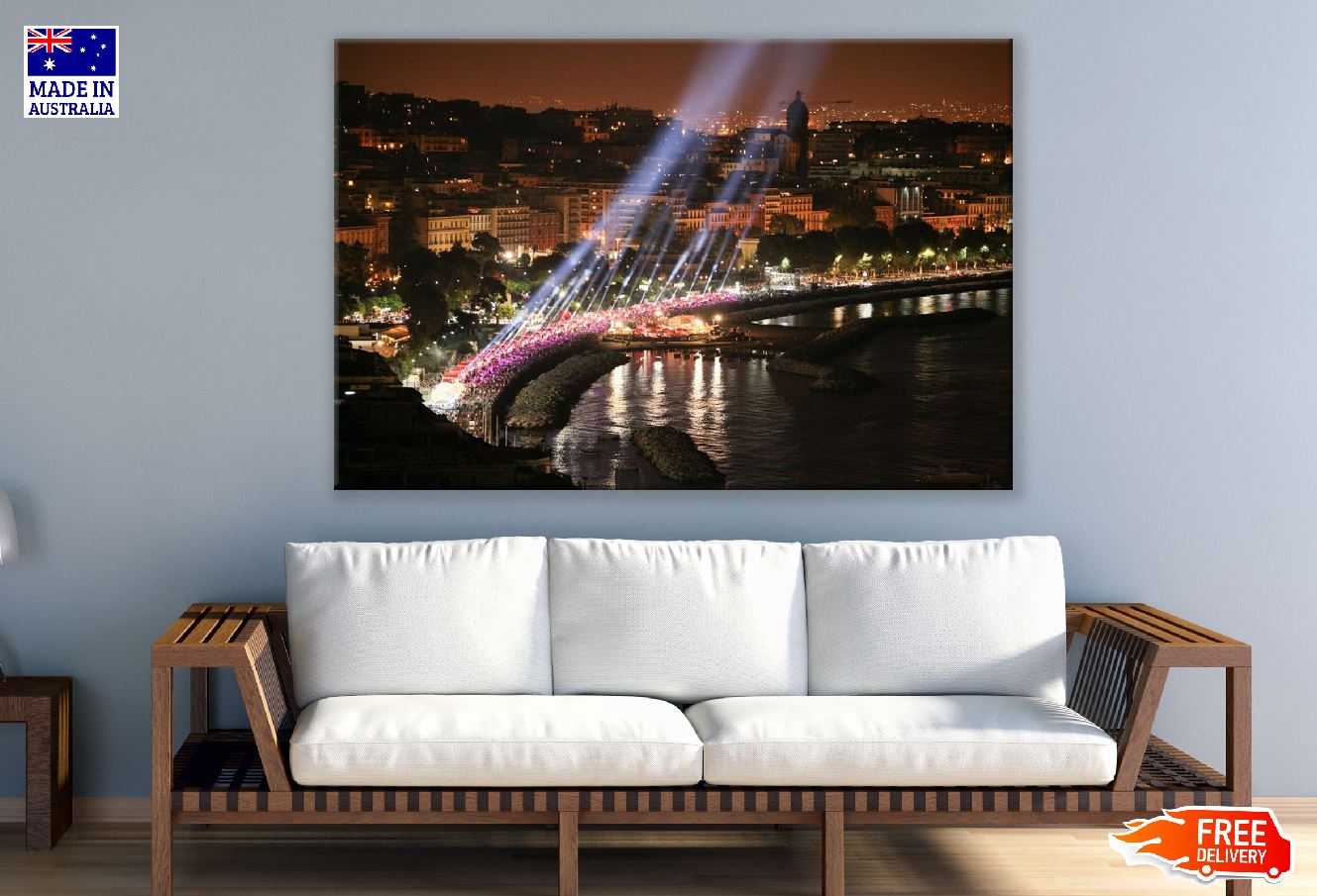 Napoli Pizza Village Night View Photograph Print 100% Australian Made