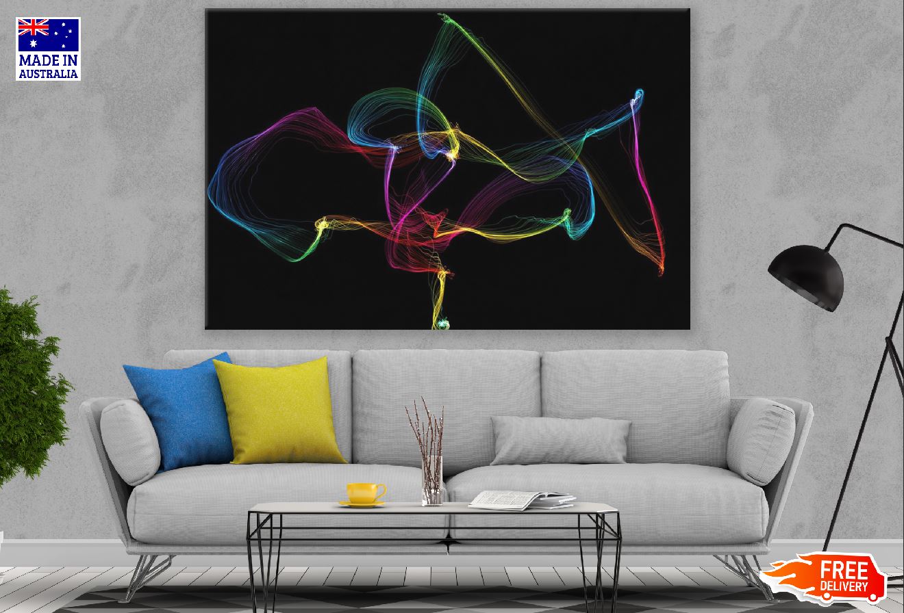 Digital Lines Abstract Design Print 100% Australian Made