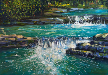 Water Stream Painting Print 100% Australian Made