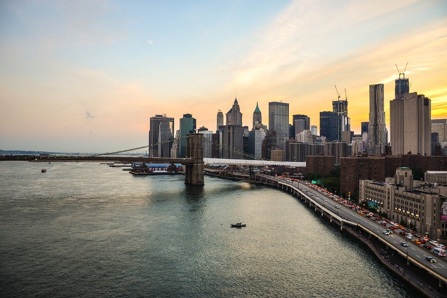 Brooklyn Bridge & New York City, Sunset Photograph Print 100% Australian Made