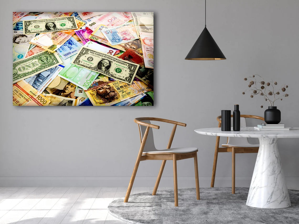 Money Photograph Acrylic Glass Print Tempered Glass Wall Art 100% Made in Australia Ready to Hang