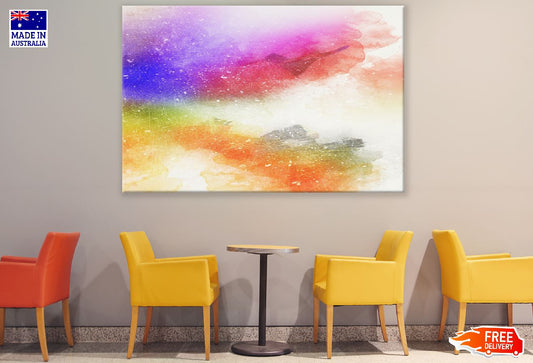 Red Orange & Blue Abstract Design Print 100% Australian Made