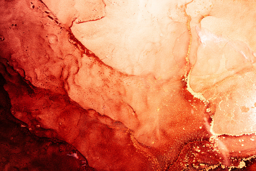 Red Orange & Gold Abstract Design Home Decor Premium Quality Poster Print Choose Your Sizes