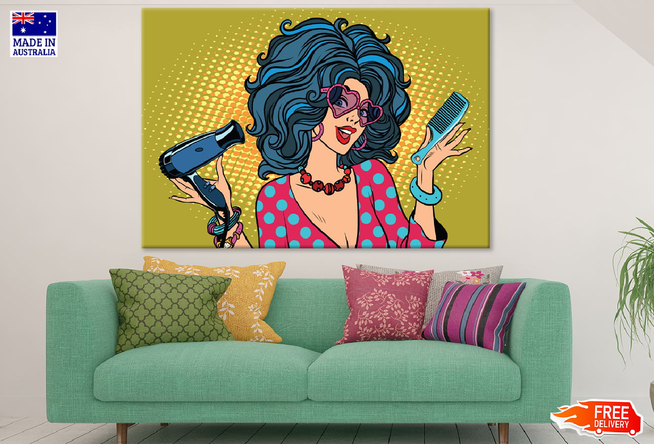 Hair Stylist Illustration Print 100% Australian Made