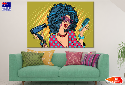 Hair Stylist Illustration Print 100% Australian Made