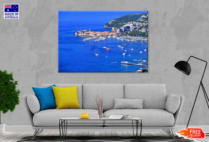 Boats Spread on the Adriatic Sea Aerial Photograph Print 100% Australian Made
