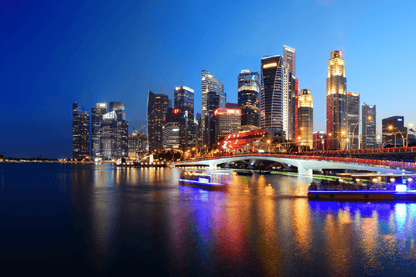 Singapore Downtown Skyline Print 100% Australian Made