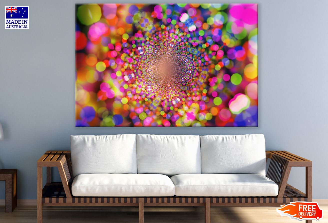 Colorful Circles Abstract Design Print 100% Australian Made