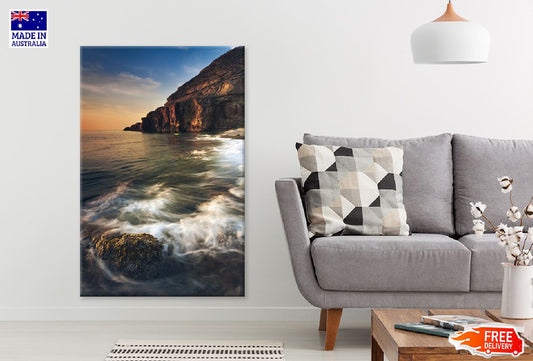 Seascape Rocks Sunset Scenery Photograph Print 100% Australian Made