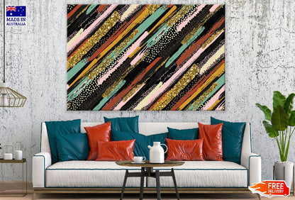 Colorful Lines Abstract Design Print 100% Australian Made