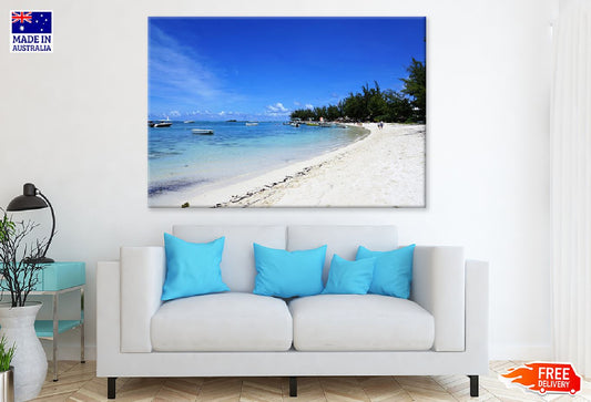 Mauritius Beach with Sky View Photograph Print 100% Australian Made