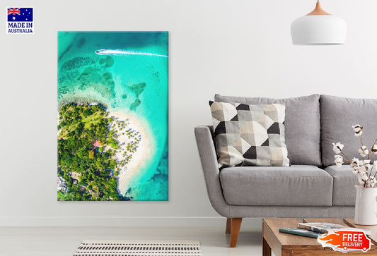 Cayo Levantado Beach Aerial View Photograph Print 100% Australian Made