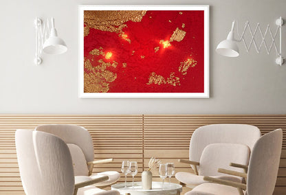 Dark Red & Gold Abstract Design Home Decor Premium Quality Poster Print Choose Your Sizes