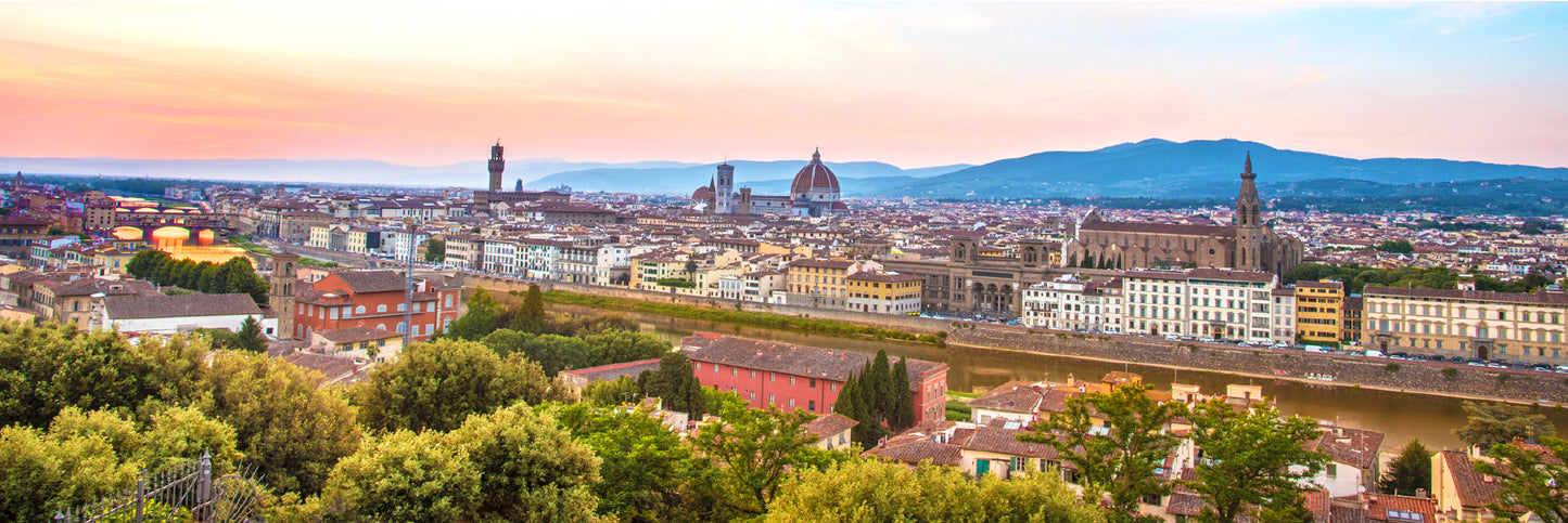 Panoramic Canvas Michelangelo City Sunset Scenery View High Quality 100% Australian Made Wall Canvas Print Ready to Hang