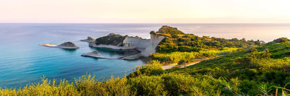 Panoramic Canvas Cape Drastis Corfu Beach Photograph High Quality 100% Australian Made Wall Canvas Print Ready to Hang