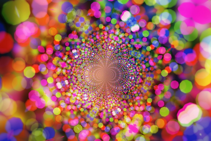 Colorful Circles Abstract Design Print 100% Australian Made