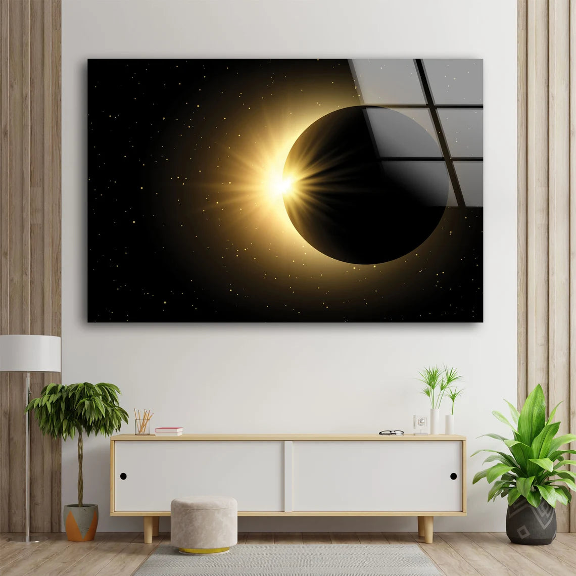 Sun & Earth Acrylic Glass Print Tempered Glass Wall Art 100% Made in Australia Ready to Hang