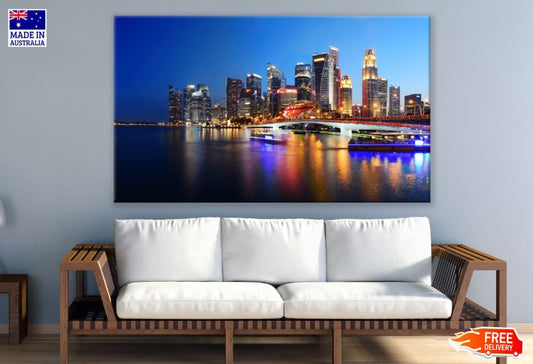 Singapore Downtown Skyline Print 100% Australian Made