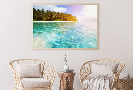 Crystal Sea Water Island Scenery Photograph Home Decor Premium Quality Poster Print Choose Your Sizes