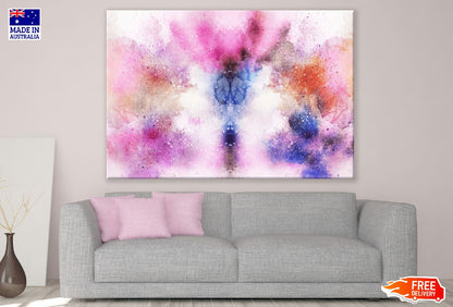 Pink Blue & Orange Abstract Design Print 100% Australian Made