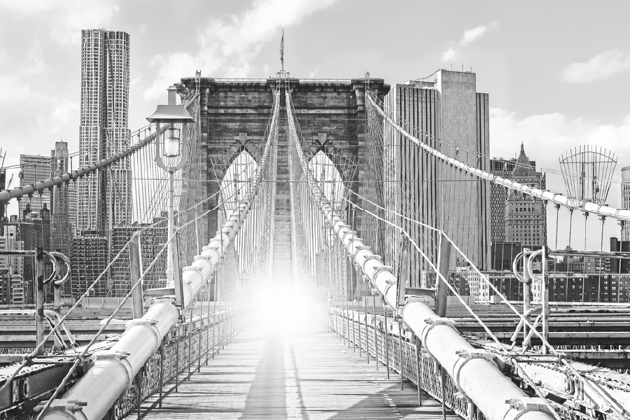 Bridge & City B&W Photograph Print 100% Australian Made