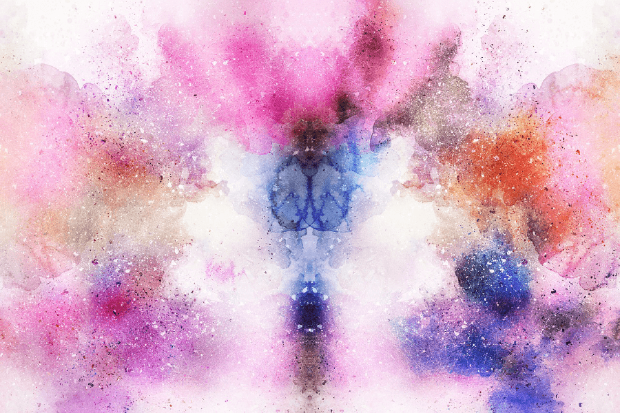 Pink Blue & Orange Abstract Design Print 100% Australian Made