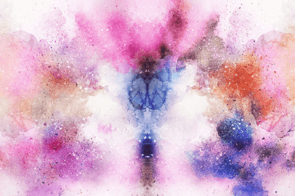 Pink Blue & Orange Abstract Design Print 100% Australian Made
