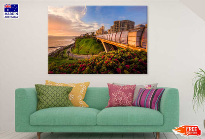 Villena Bridge Sunset View Miraflores Print 100% Australian Made