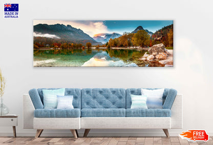 Panoramic Canvas Jasna Lake Mountains View Photograph High Quality 100% Australian Made Wall Canvas Print Ready to Hang