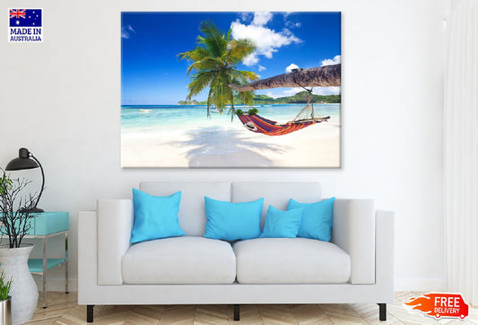 Seychelles Island with Palm Trees Photograph Print 100% Australian Made