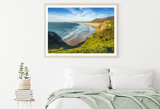 Mountain & Sea Sky Scenery View Photograph Home Decor Premium Quality Poster Print Choose Your Sizes