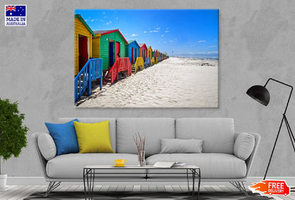Beach Huts at Muizenberg Beach Photograph Print 100% Australian Made