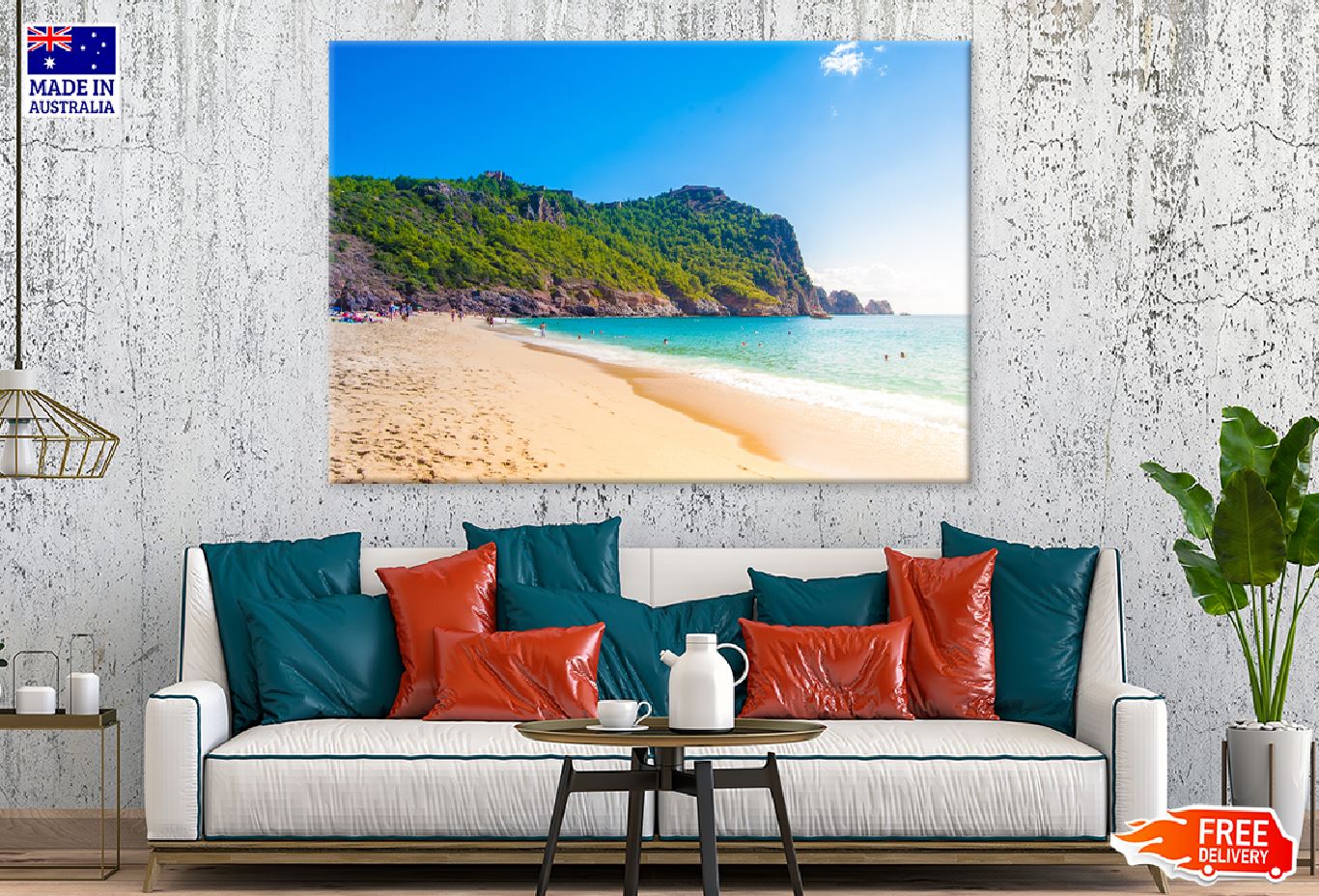 Cleopatra Sea with Cliff View Photograph Print 100% Australian Made
