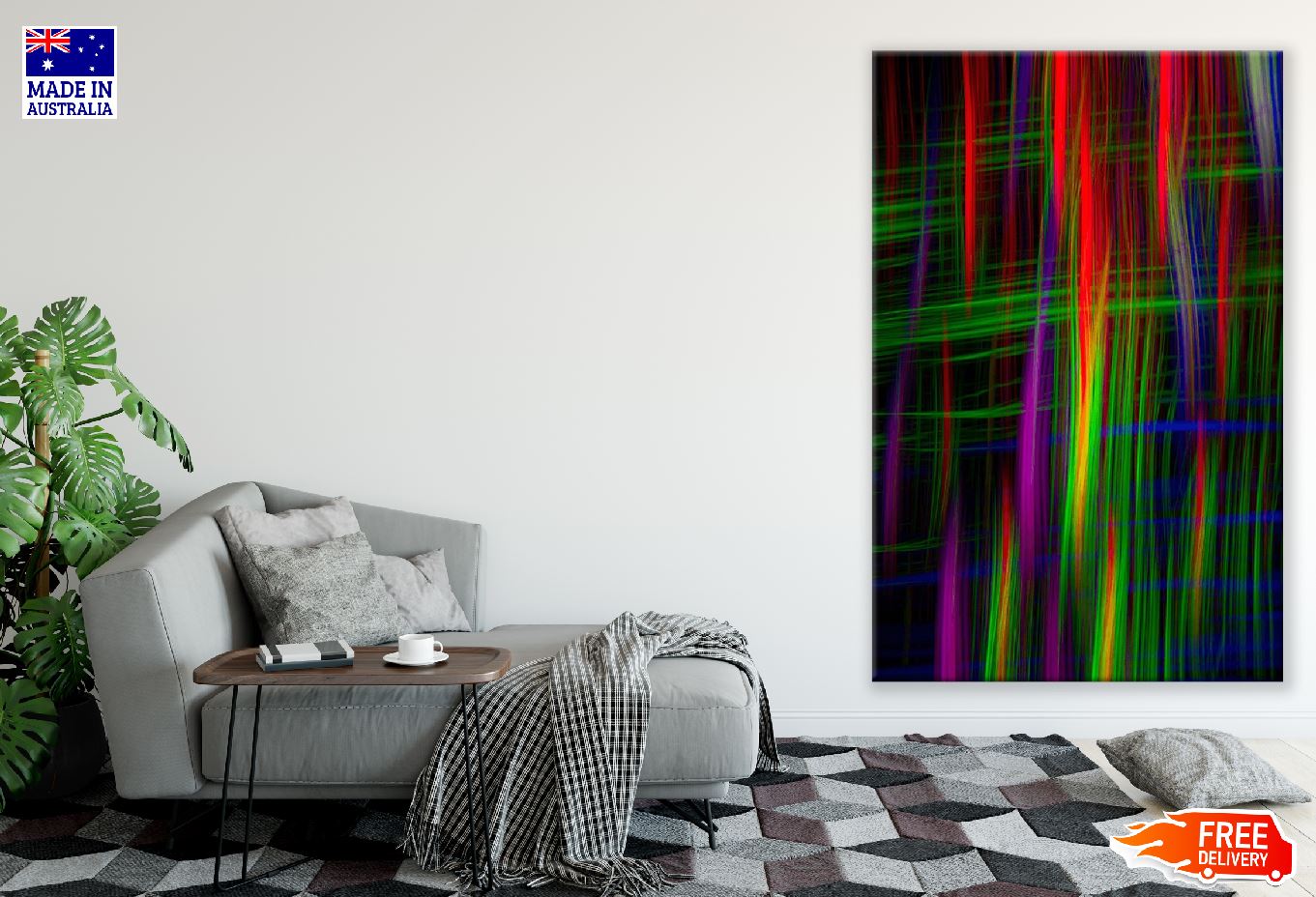 Colorful Abstract Design Print 100% Australian Made