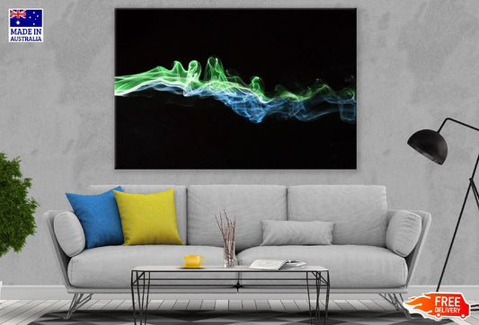 Green & Blue Digital Abstract Design Print 100% Australian Made