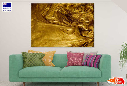 Flow Gold Abstract Design Print 100% Australian Made