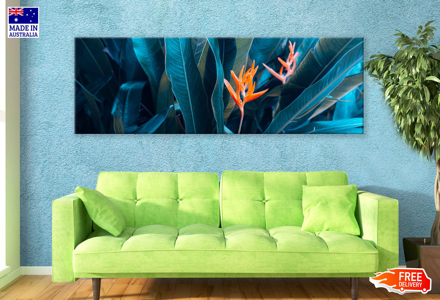 Panoramic Canvas Paradise Flower View Photograph High Quality 100% Australian Made Wall Canvas Print Ready to Hang