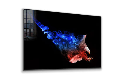 American Eagle Abstract Print Tempered Glass Wall Art 100% Made in Australia Ready to Hang