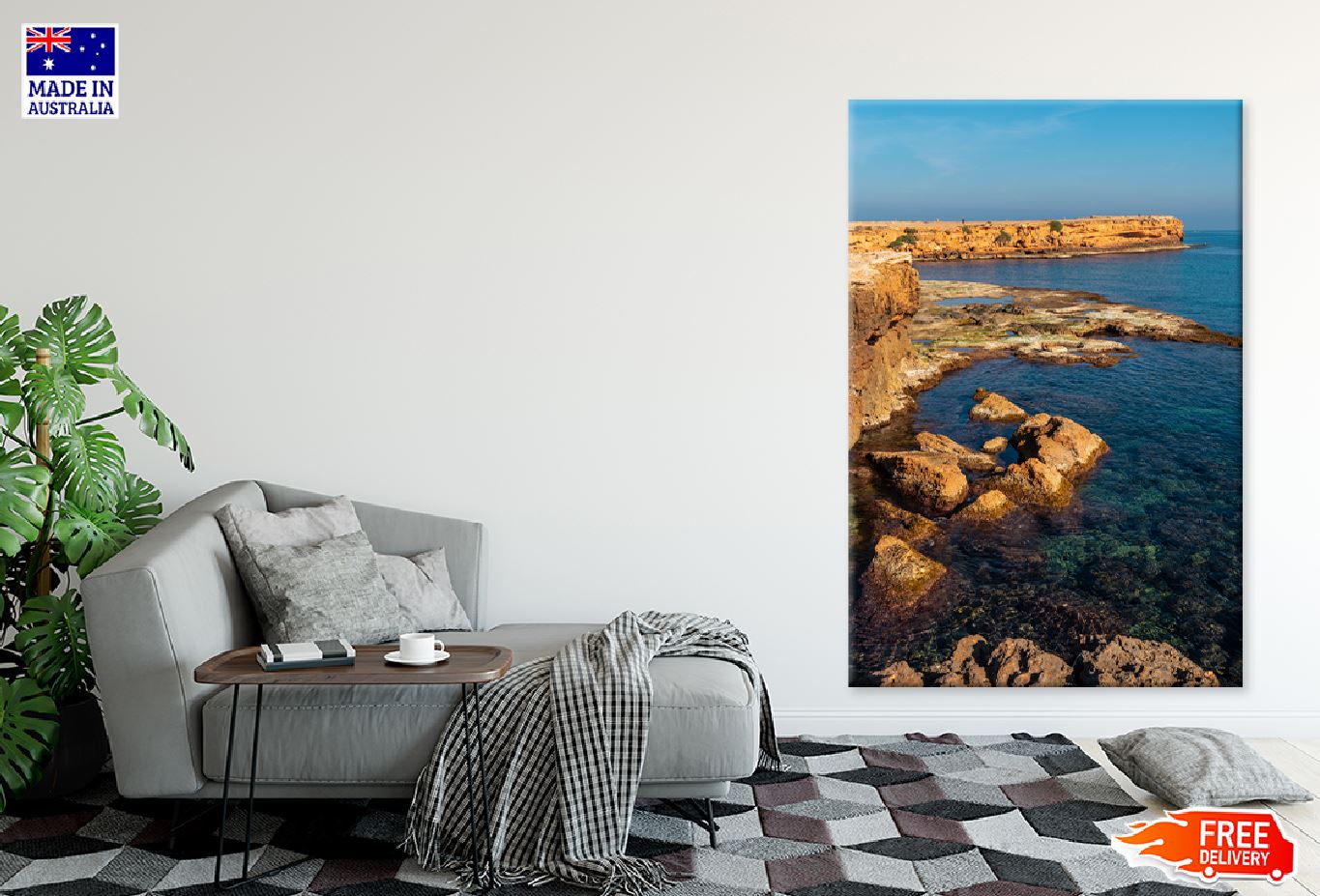 Rocks on Los Locos Beach View Photograph Print 100% Australian Made