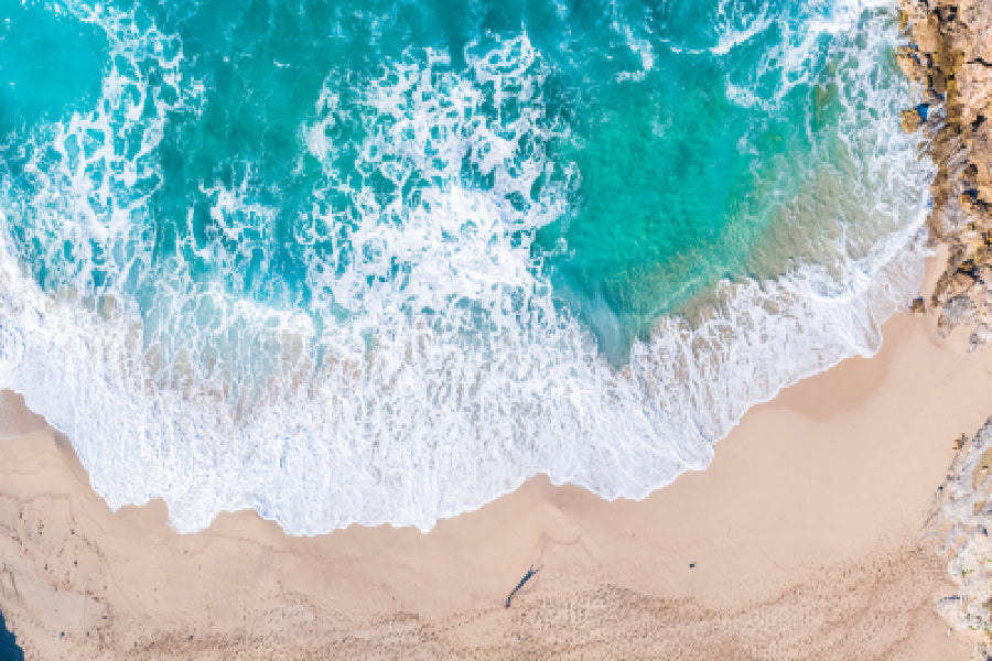 Sea Waves on Seashore Aerial View Photograph Home Decor Premium Quality Poster Print Choose Your Sizes